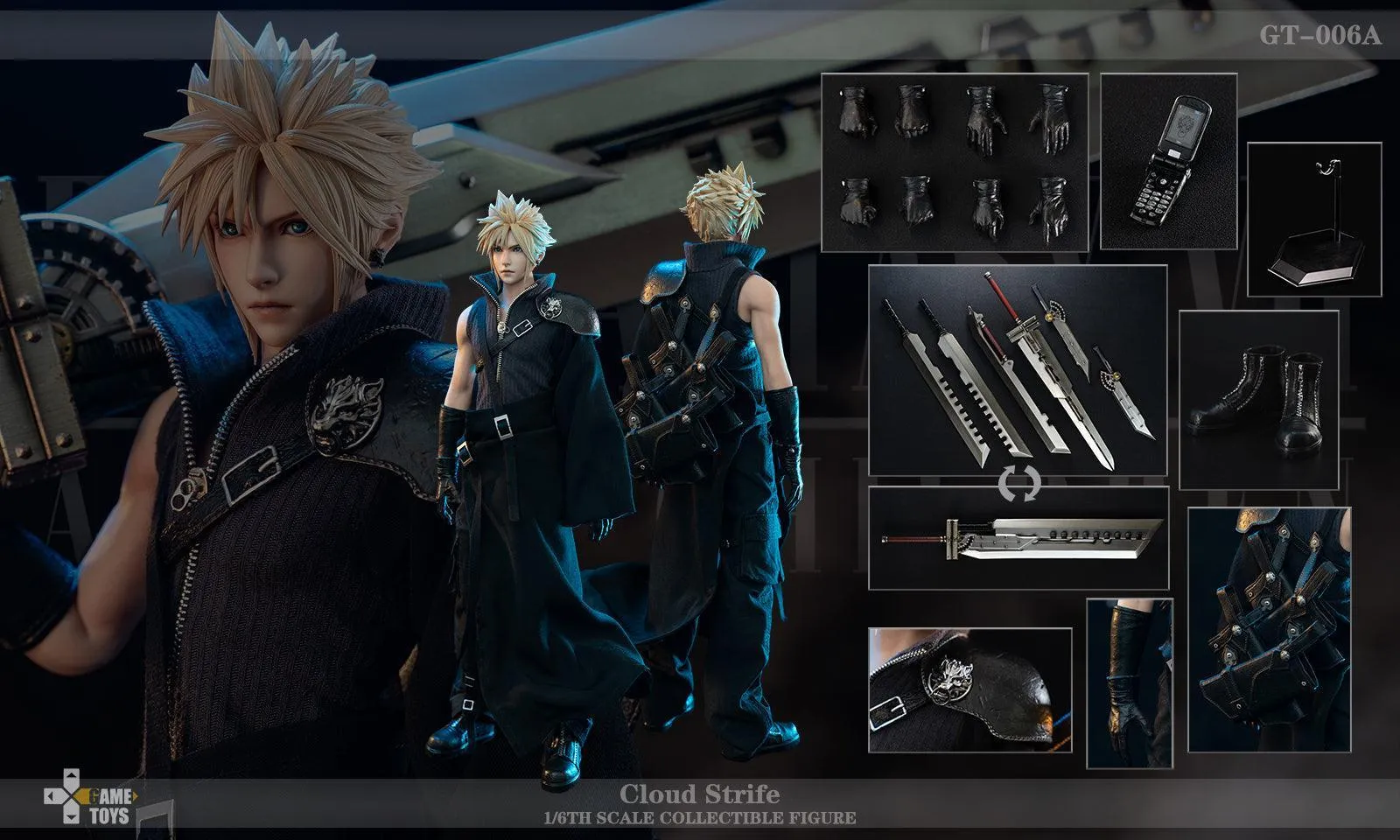 1:6 Cloud Strife AC Version Seamless Figure