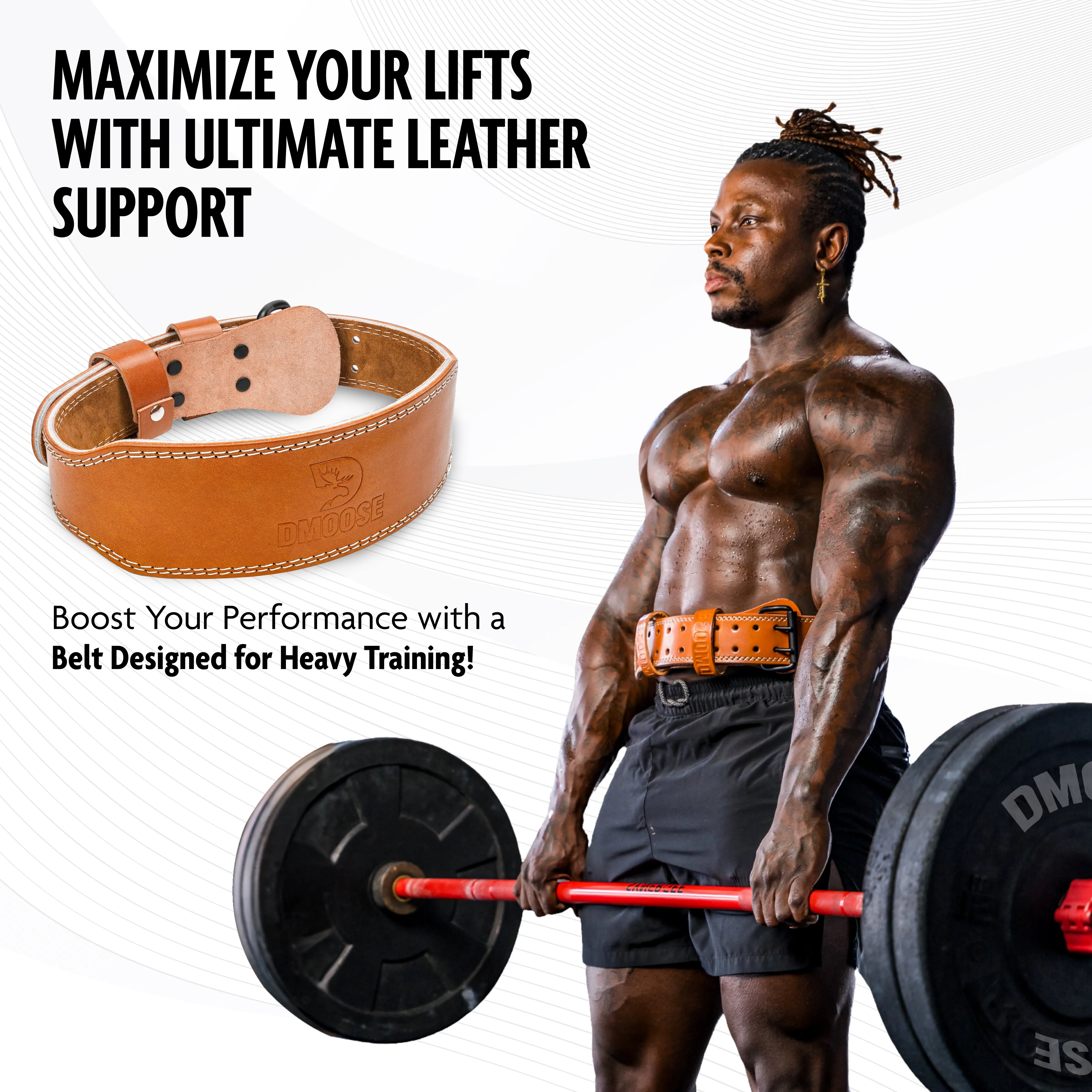 4" Leather Weightlifting Belt