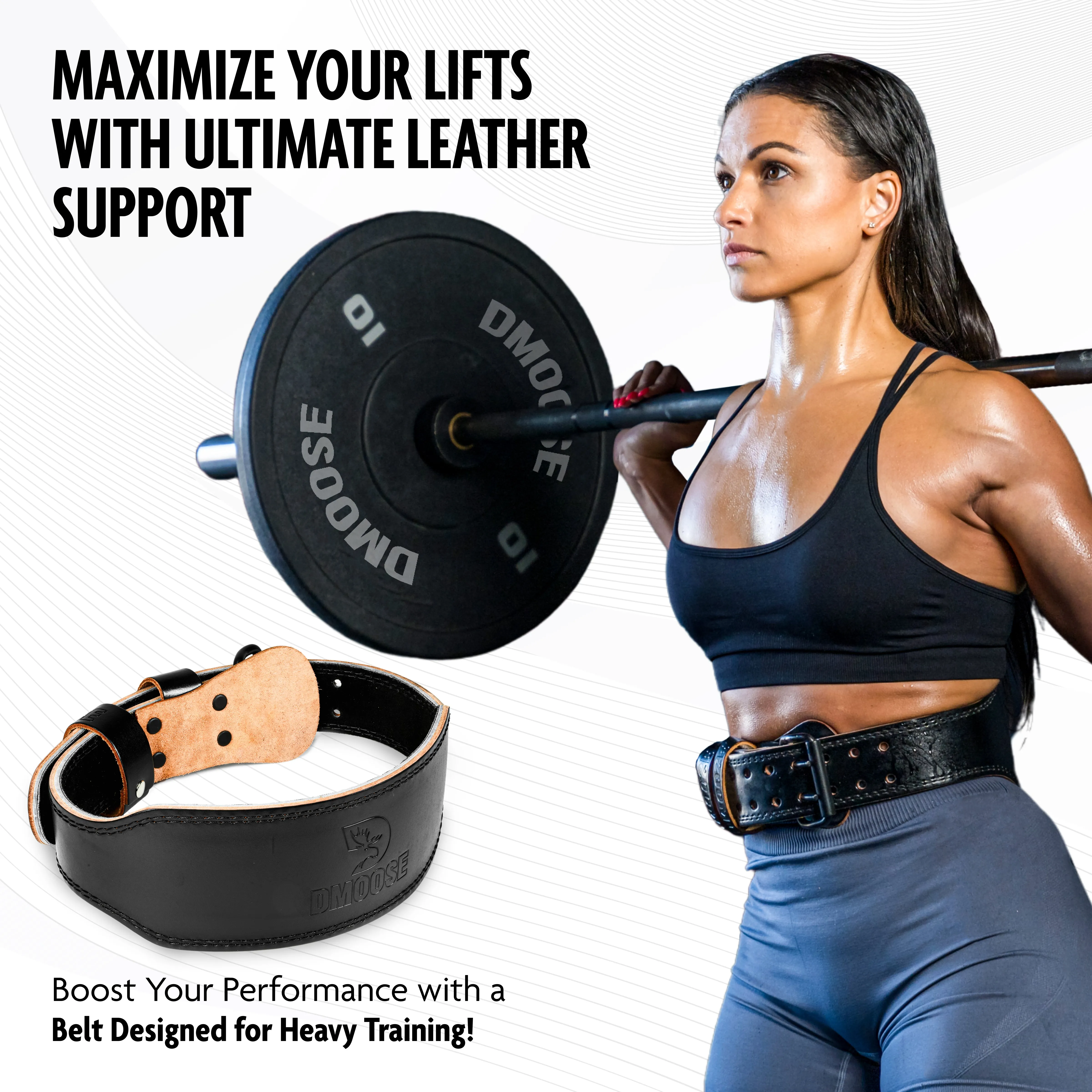 4" Leather Weightlifting Belt