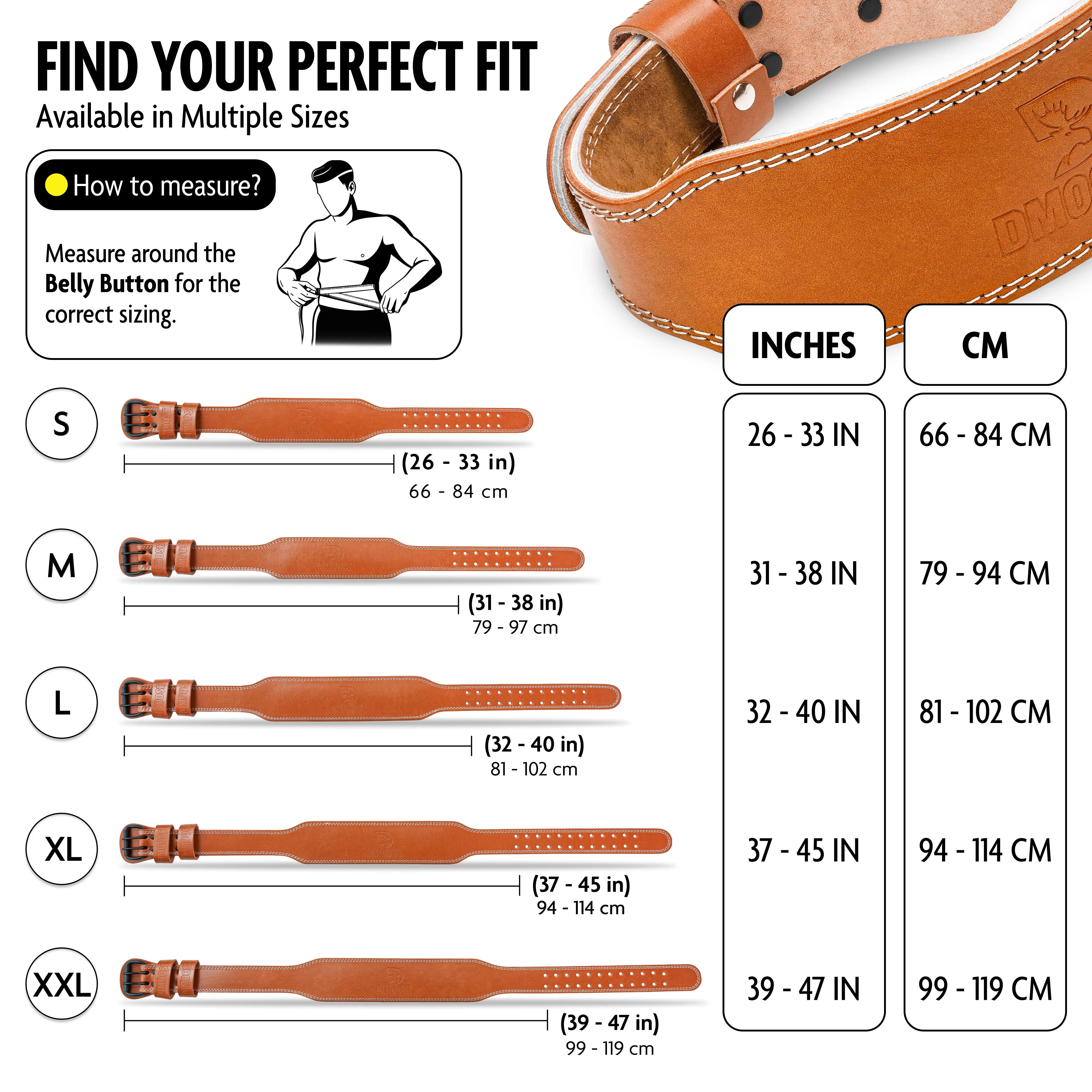 4" Leather Weightlifting Belt