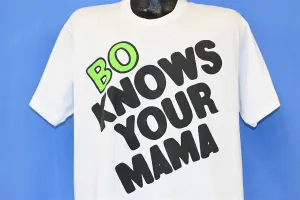 90s Bo Knows Your Mama Joke Funny Spoof t-shirt Extra Large