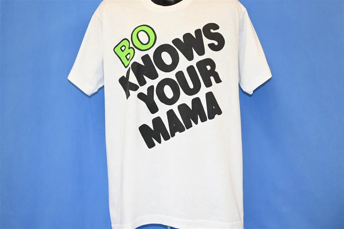 90s Bo Knows Your Mama Joke Funny Spoof t-shirt Extra Large