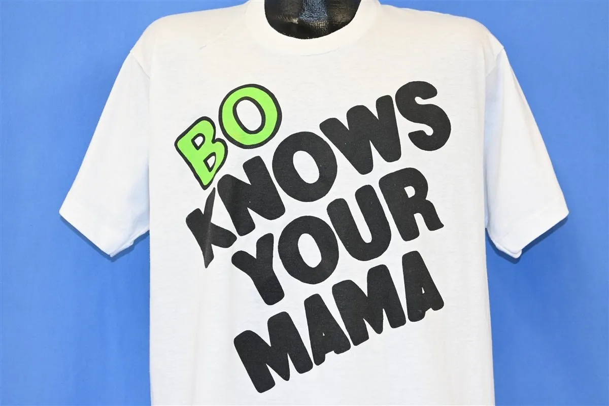 90s Bo Knows Your Mama Joke Funny Spoof t-shirt Extra Large