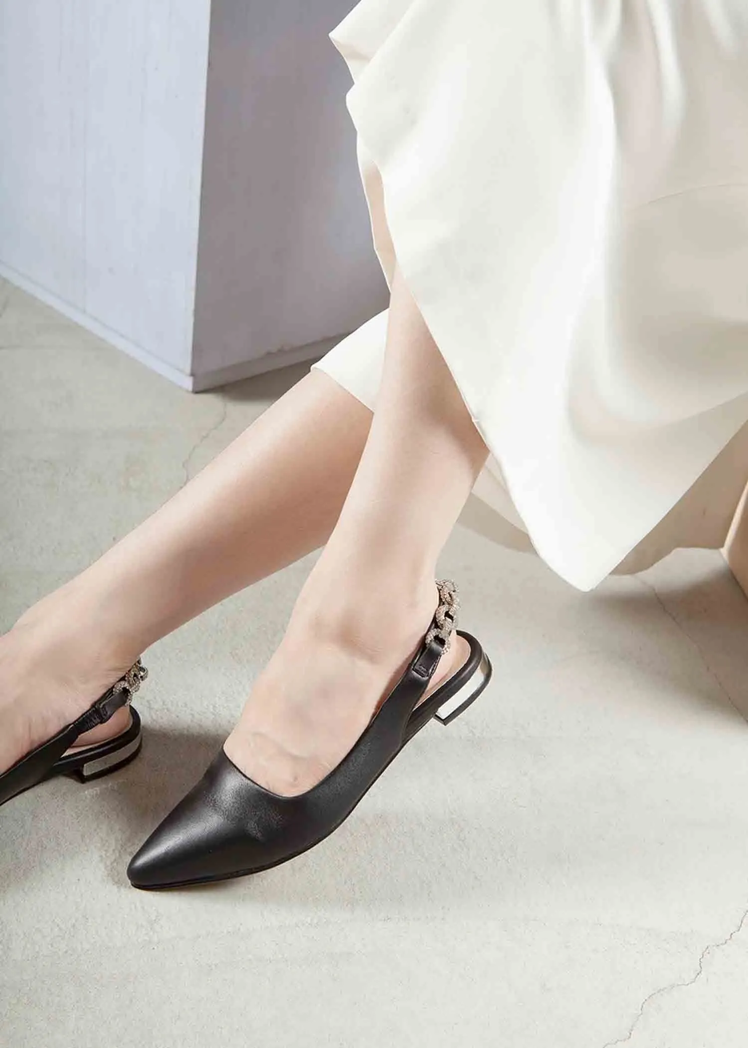 All Black Footwear Royal Sling Flat - FS