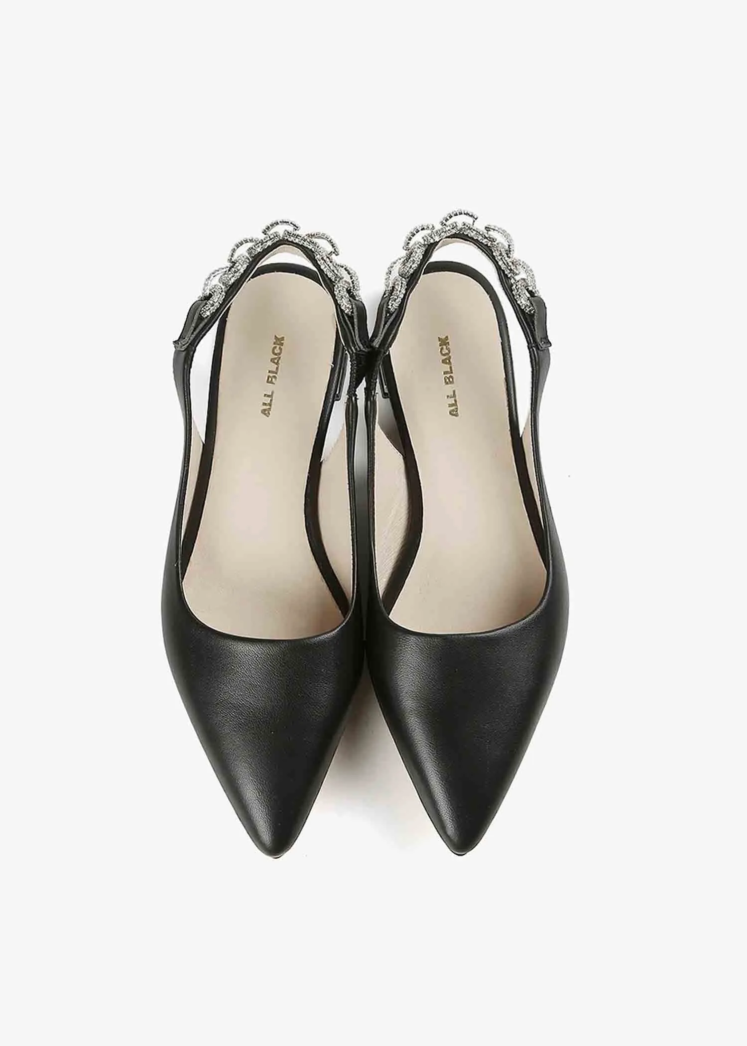 All Black Footwear Royal Sling Flat - FS