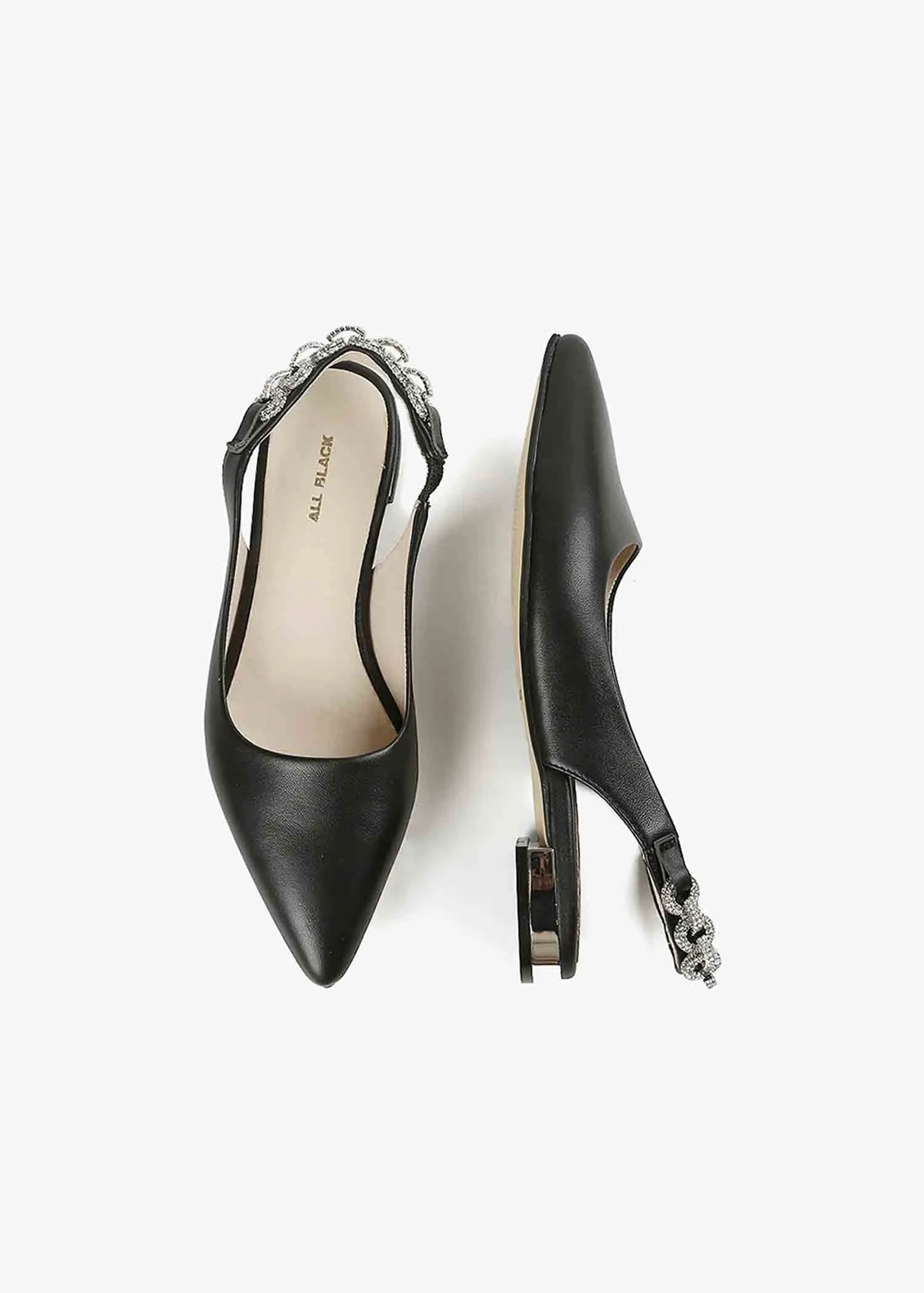 All Black Footwear Royal Sling Flat - FS