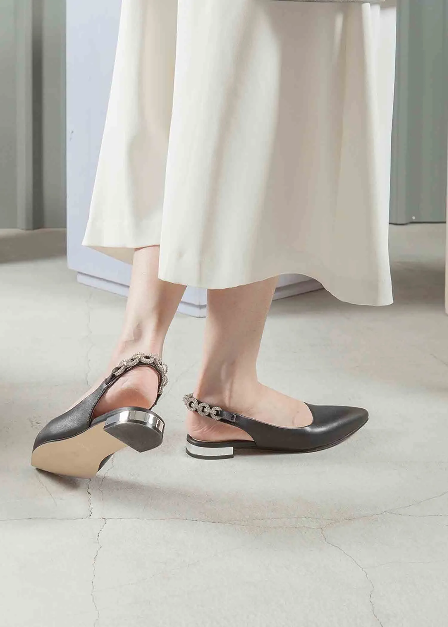 All Black Footwear Royal Sling Flat - FS
