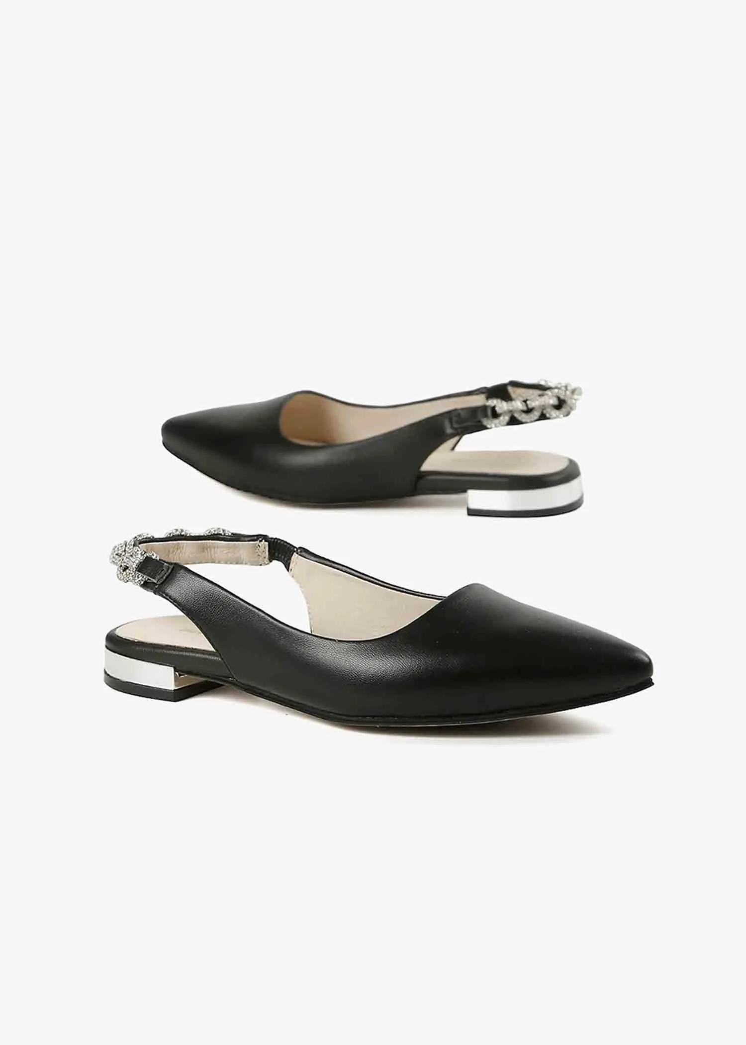 All Black Footwear Royal Sling Flat - FS