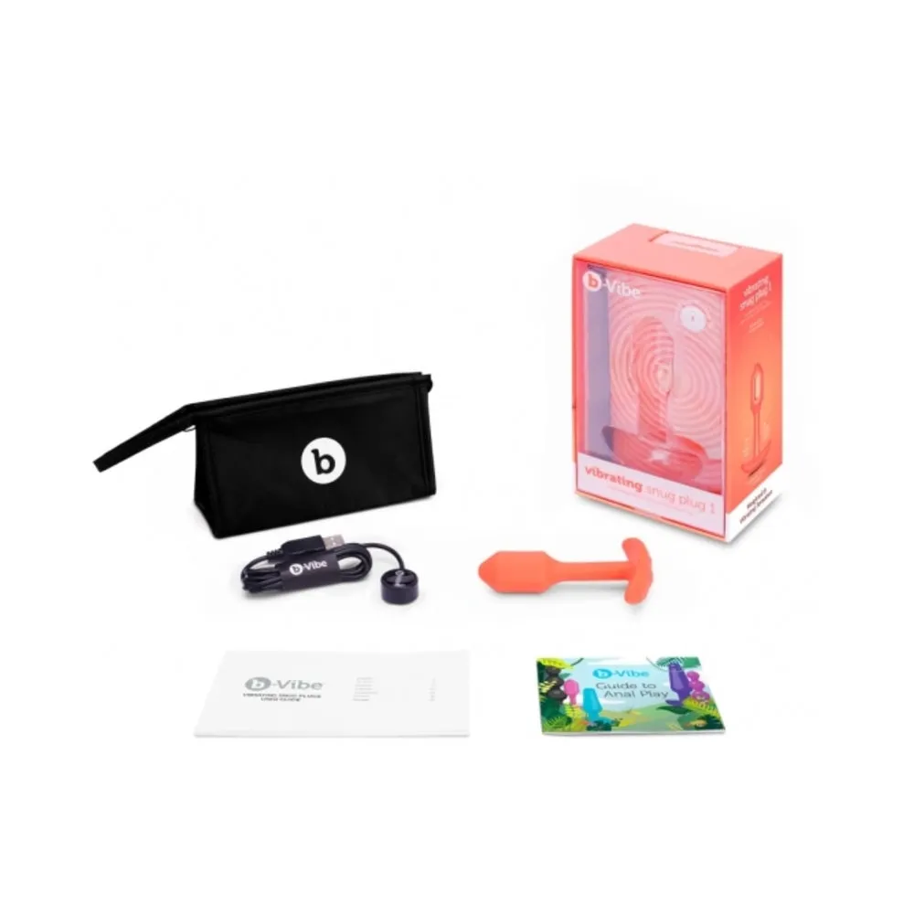 b-Vibe Vibrating Snug Plug - Small Orange