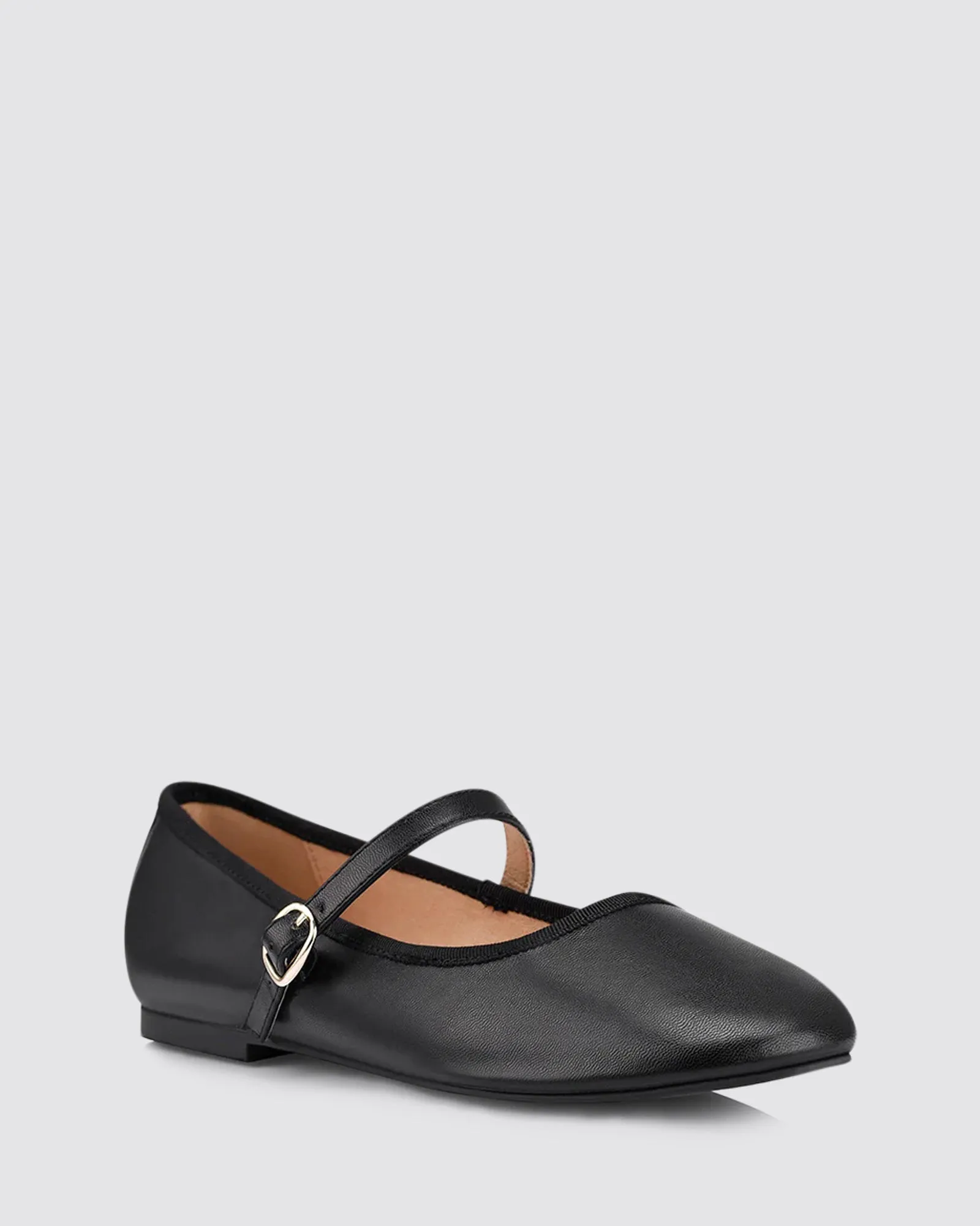 BAMBI BALLET FLATS BLACK SMOOTH