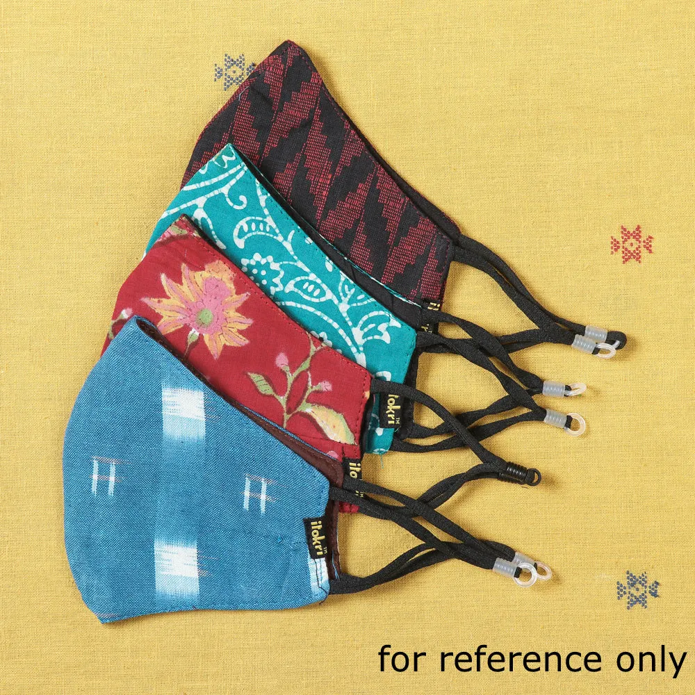 Batik Block Print Cotton 3 Layer Snug Fit Face Cover