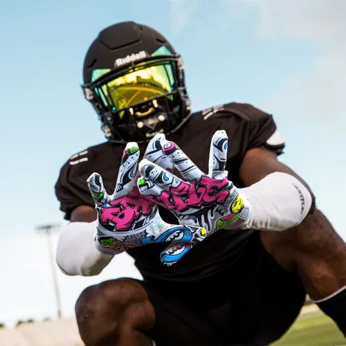 Battle Senior Triple Threat Graffiti Receiver Football Gloves