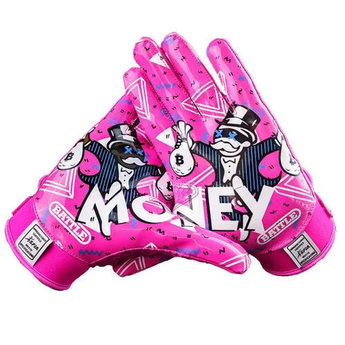 Battle Youth Money Man 2.0 Receiver Football Gloves