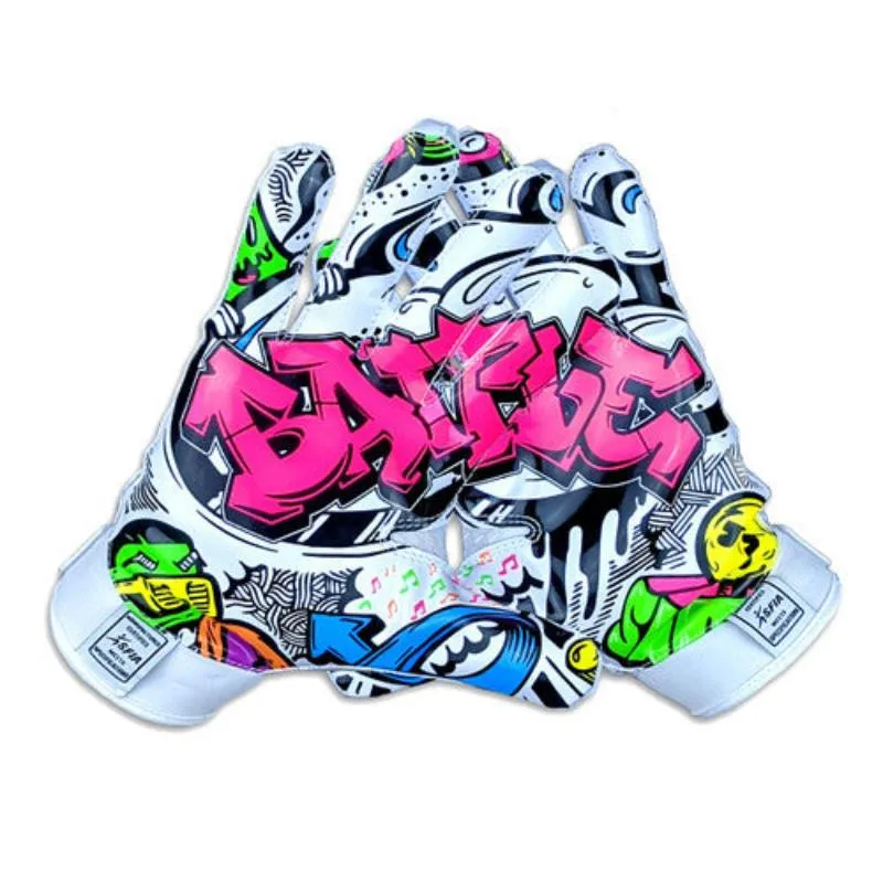 Battle Youth Triple Threat Graffiti Receiver Football Gloves