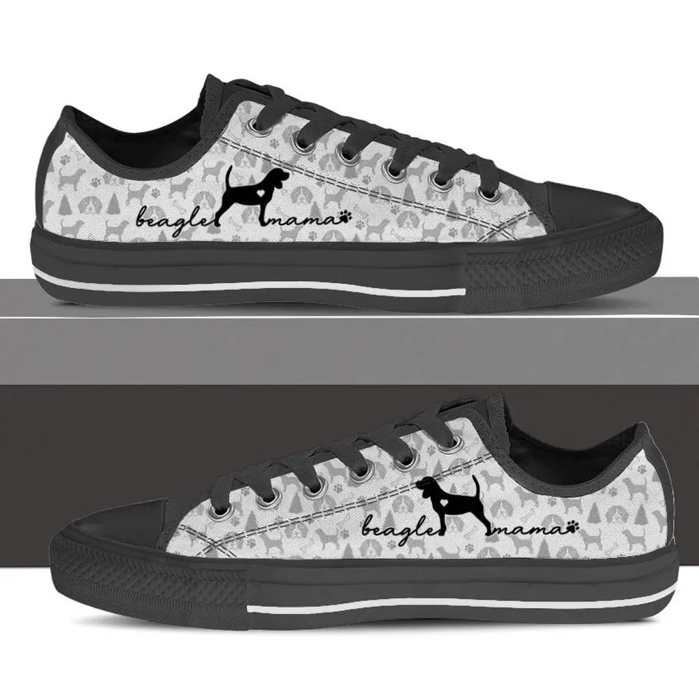 Beagle Low Top Shoes, Dog Printed Shoes, Canvas Shoes For Men, Women