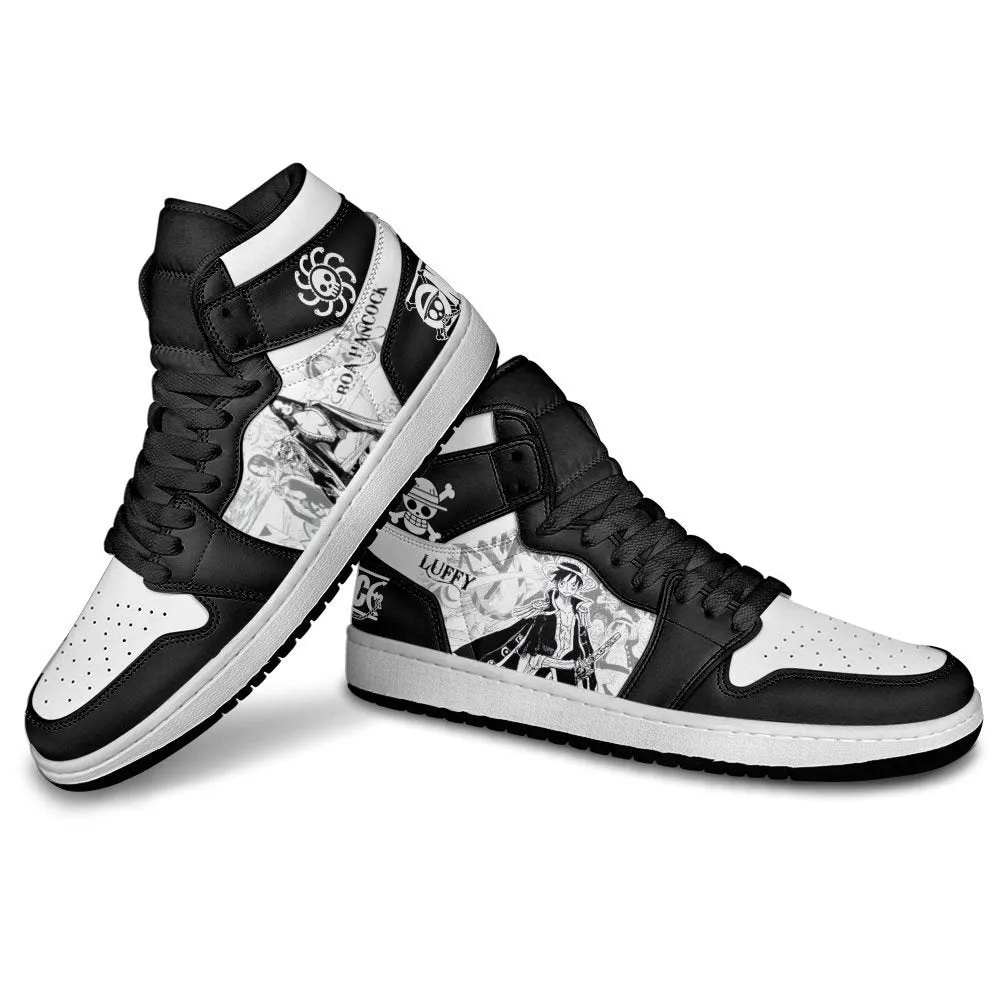 Boa Hancock and Luffy Sneakers Custom OP Shoes Manga Style