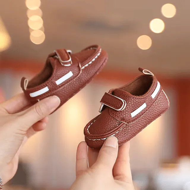 Boys Gentlemen Style Leather Strapped Shoes