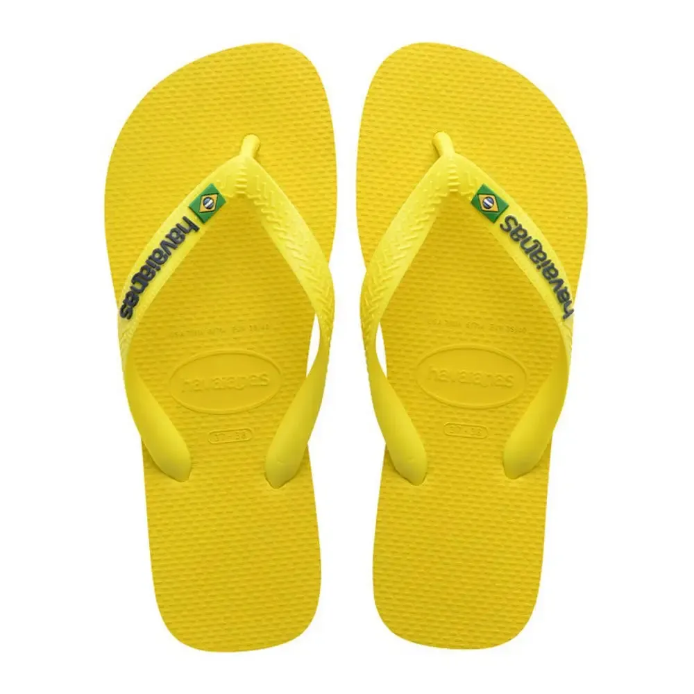 Brasil Logo Neon Flip Flops