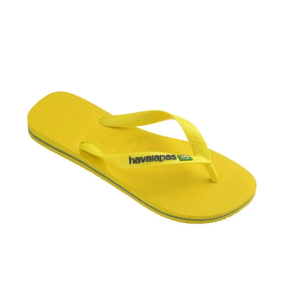 Brasil Logo Neon Flip Flops