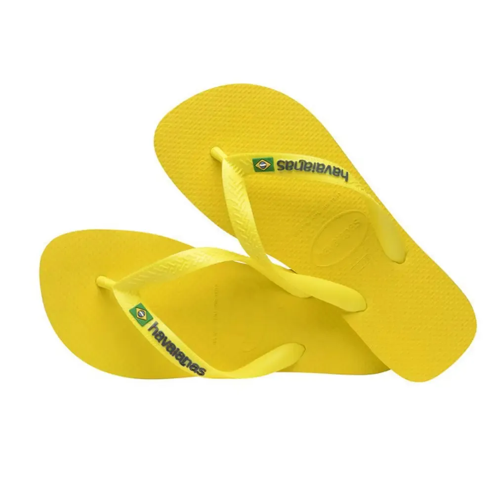 Brasil Logo Neon Flip Flops