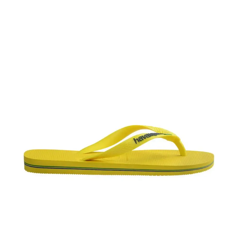Brasil Logo Neon Flip Flops