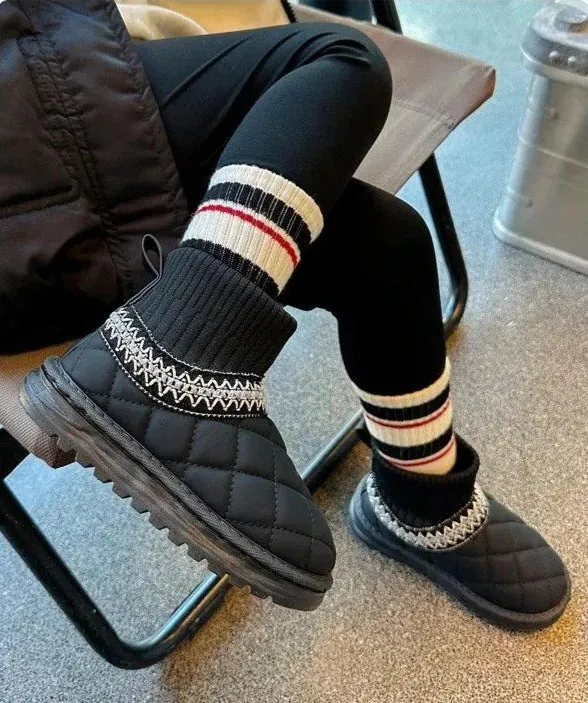 Children's Casual Shoes - Thick Fur Ankle Sock Boots - TSS245