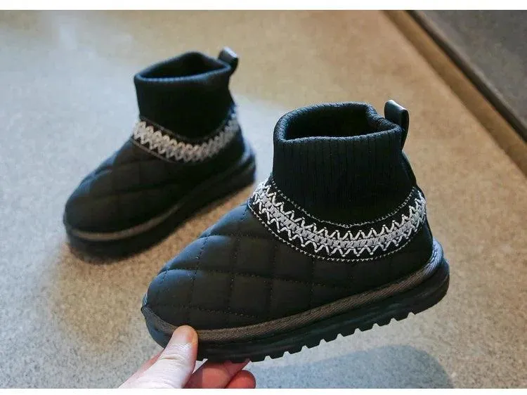 Children's Casual Shoes - Thick Fur Ankle Sock Boots - TSS245