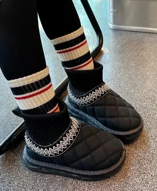 Children's Casual Shoes - Thick Fur Ankle Sock Boots - TSS245
