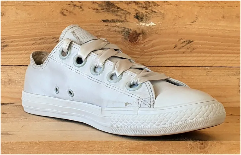 Converse Chuck Taylor All Star Satin Trainers UK5/US5.5/EU38 660731C Pure Silver