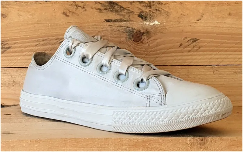 Converse Chuck Taylor All Star Satin Trainers UK5/US5.5/EU38 660731C Pure Silver