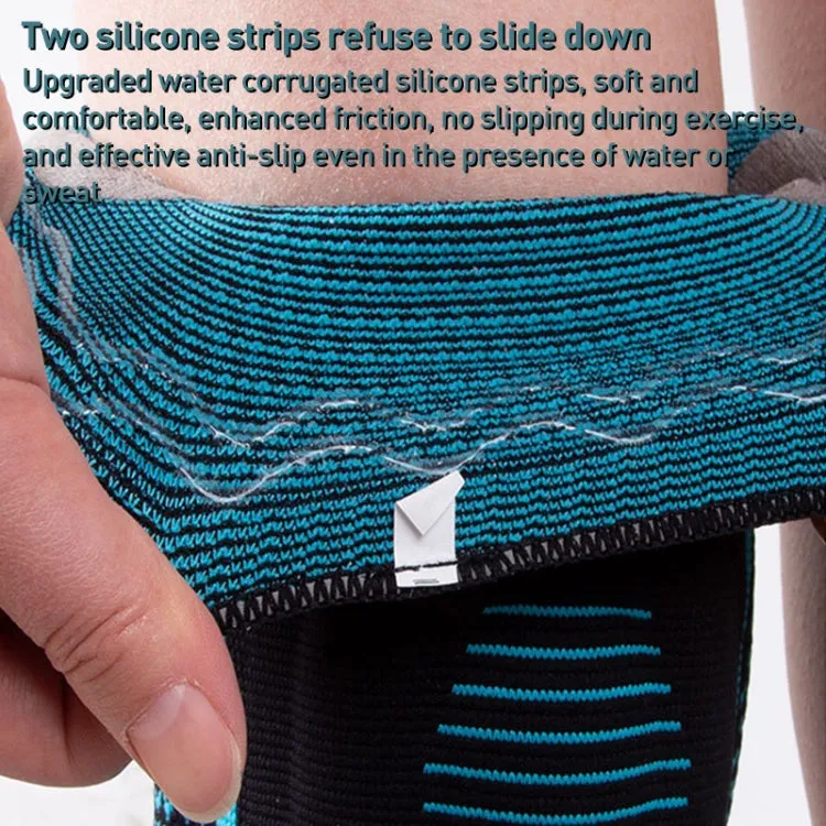 Dual Spring Support Silicone Sports Brace Fitness Protective Pads, Specification:L Size(Grey)
