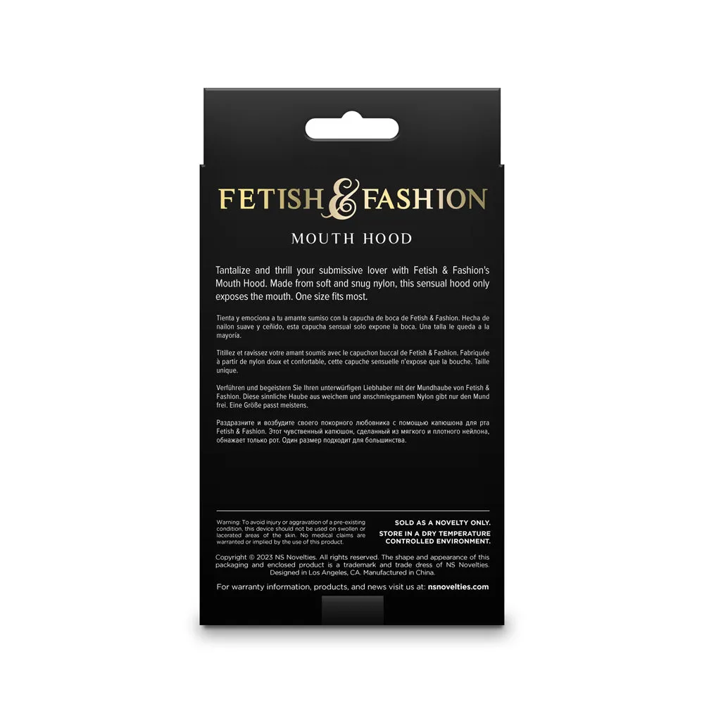 Fetish & Fashion Mouth Hood White
