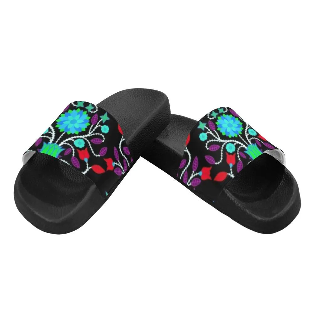 Floral Beadwork Four Clans Winter Women's Slide Sandals