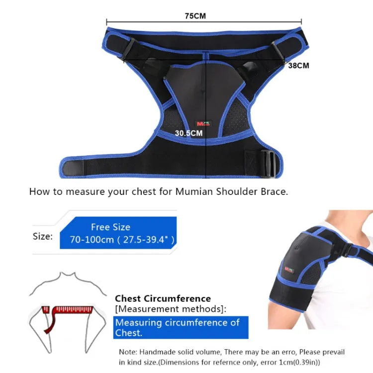 G06 Four-Direction Adjustable Pressure And Breathable Shoulder Pad Sports Protective Gear，Style: Airbag Version M (Black Blue)