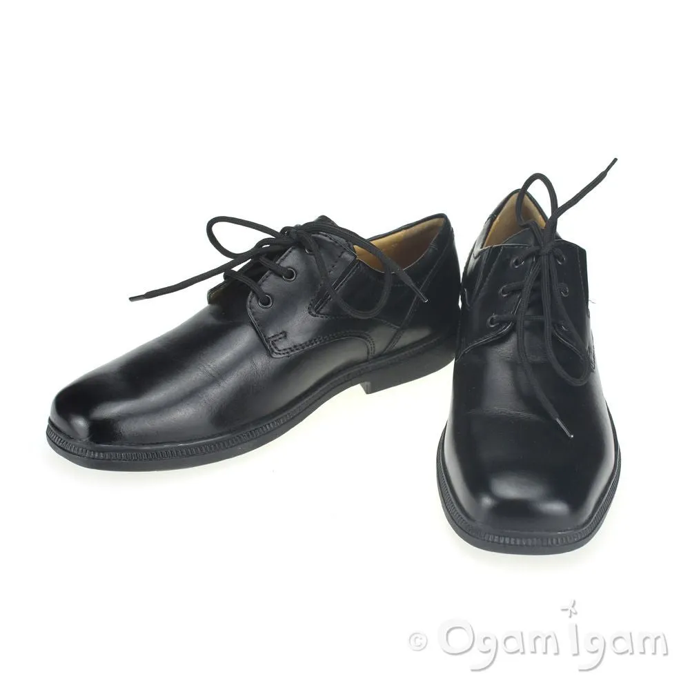 Geox Federico Boys Black School Shoe
