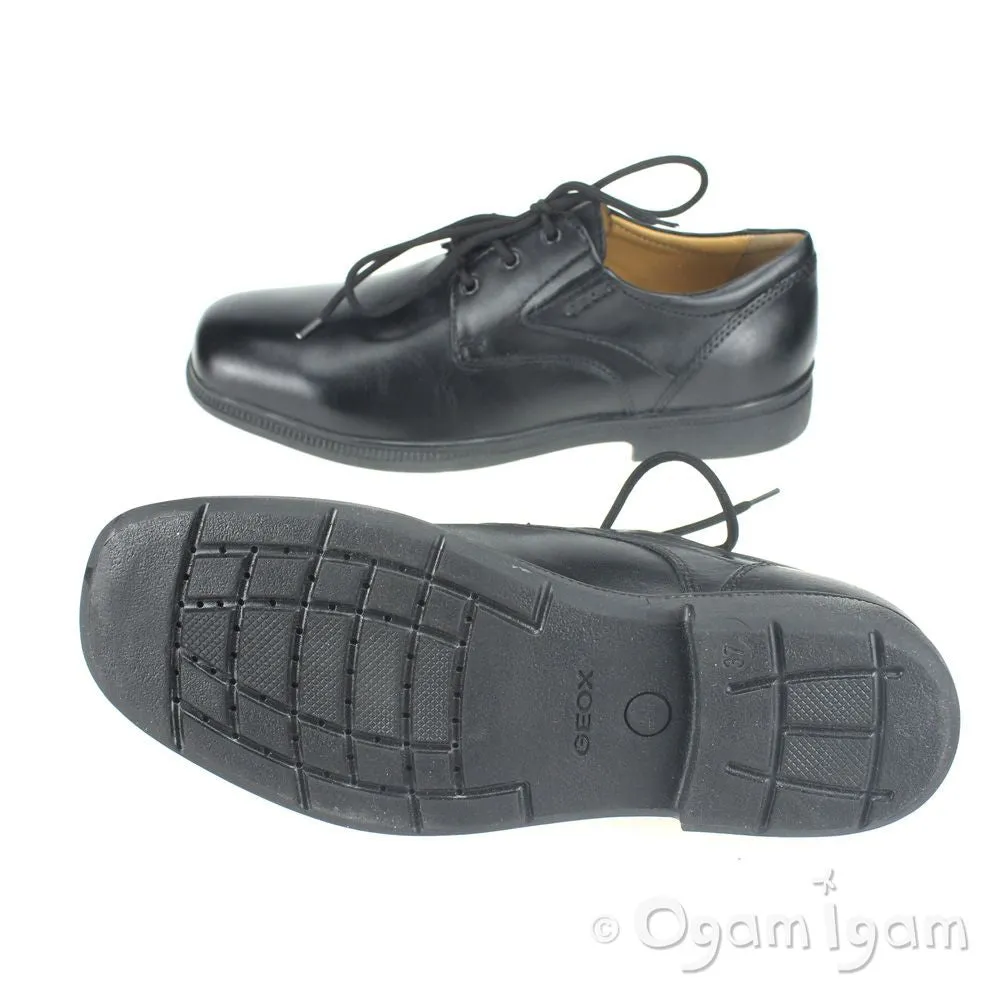 Geox Federico Boys Black School Shoe