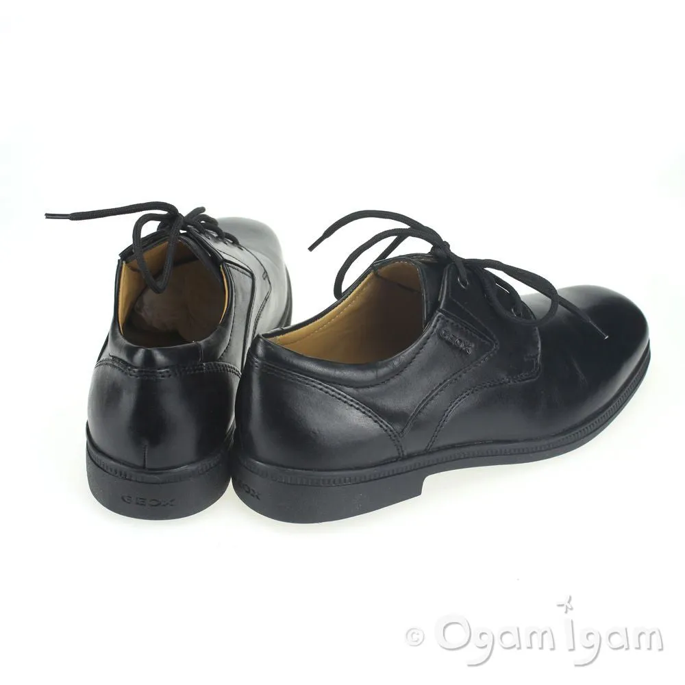 Geox Federico Boys Black School Shoe