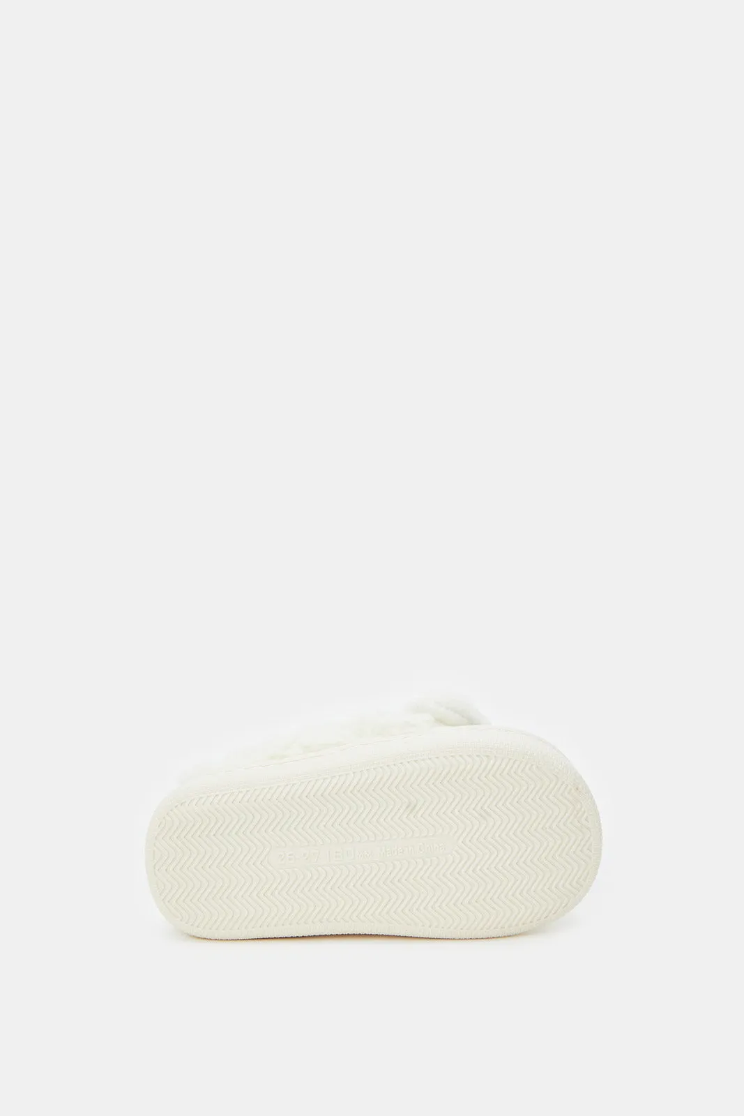 Girls Cream Bunny Slippers