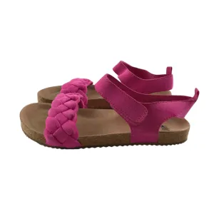 H&M Sandal shoe size 13 junior pink straps and brown soles