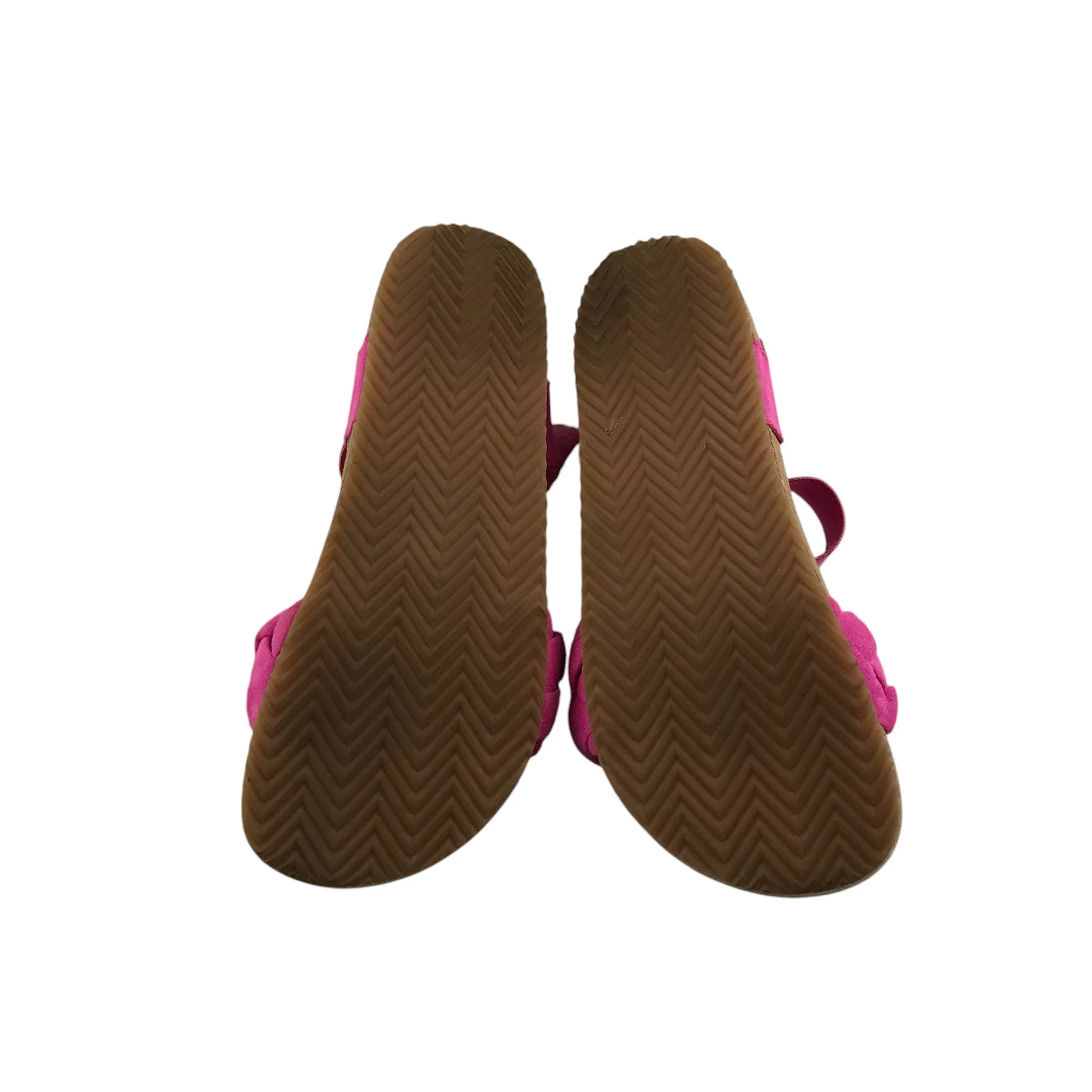 H&M Sandal shoe size 13 junior pink straps and brown soles