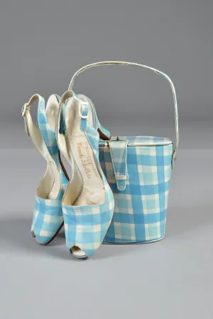 Hand Painted Picnic Box Purse   Peep Toes