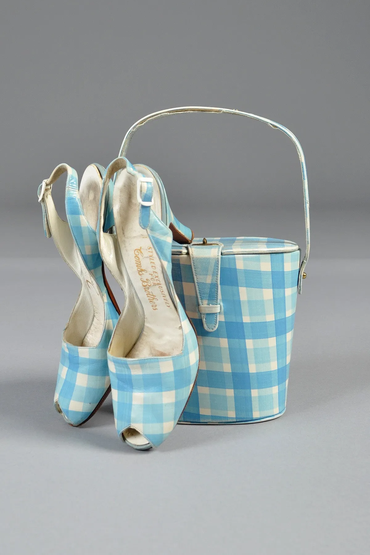 Hand Painted Picnic Box Purse   Peep Toes