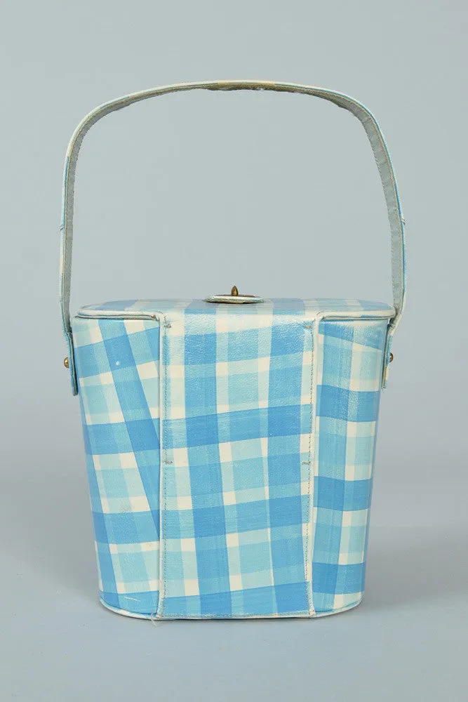 Hand Painted Picnic Box Purse   Peep Toes