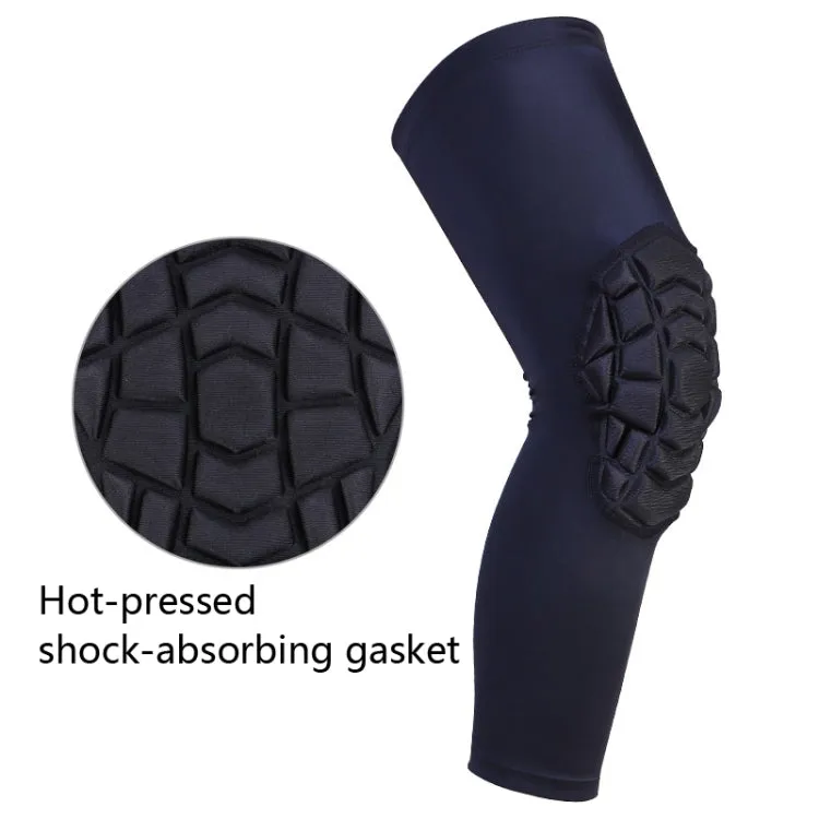 Hot Pressed Honeycomb Knee Pads Basketball Climbing Sports Knee Pads Protective Gear, Specification: S (Blue)