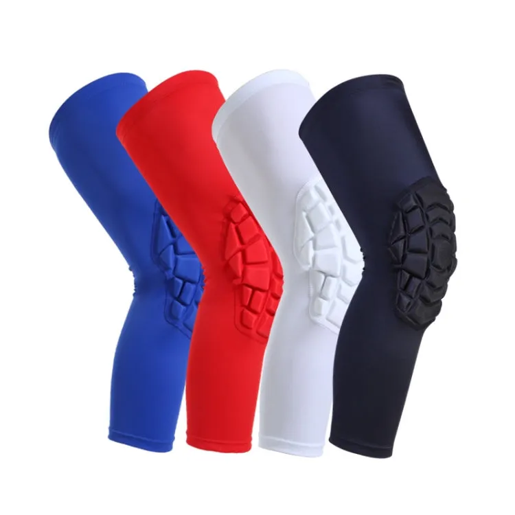 Hot Pressed Honeycomb Knee Pads Basketball Climbing Sports Knee Pads Protective Gear, Specification: S (Blue)