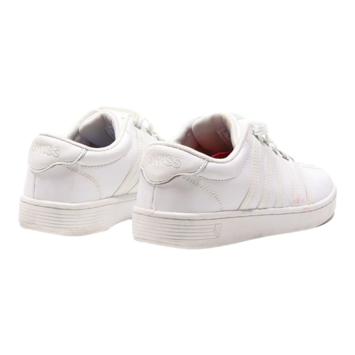K-SWISS Low Top Trainers White Leather Womens UK 5