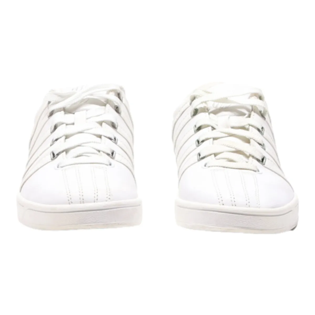 K-SWISS Low Top Trainers White Leather Womens UK 5