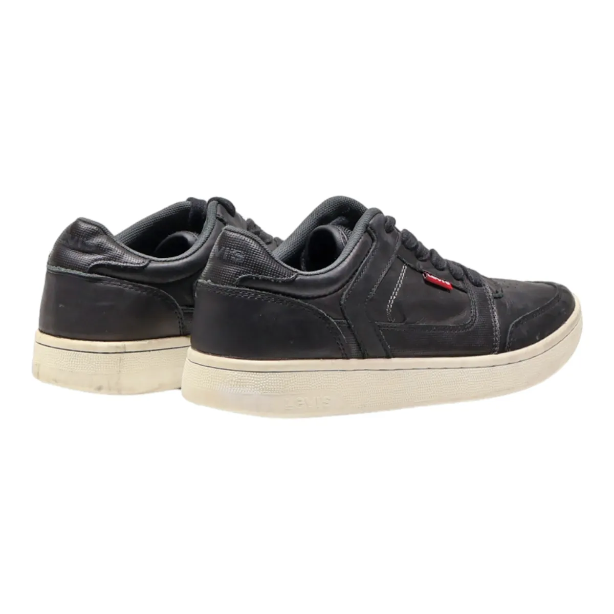 LEVI'S Sneaker Trainers Black Leather Mens UK 9