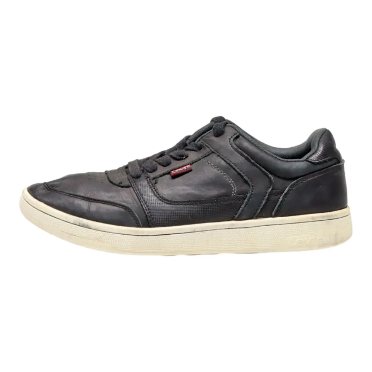 LEVI'S Sneaker Trainers Black Leather Mens UK 9