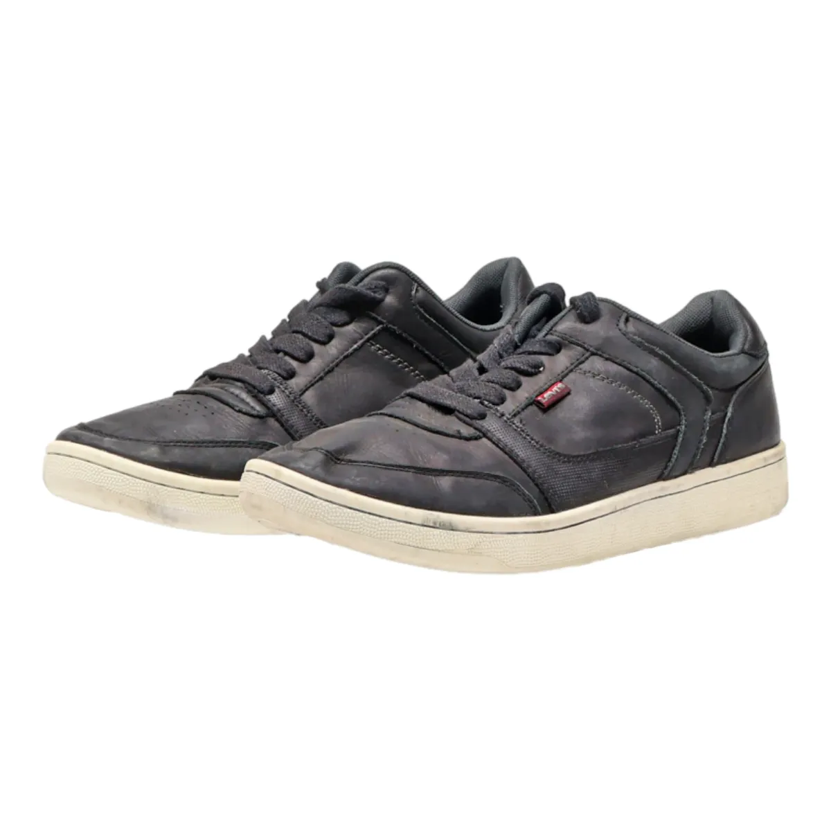 LEVI'S Sneaker Trainers Black Leather Mens UK 9
